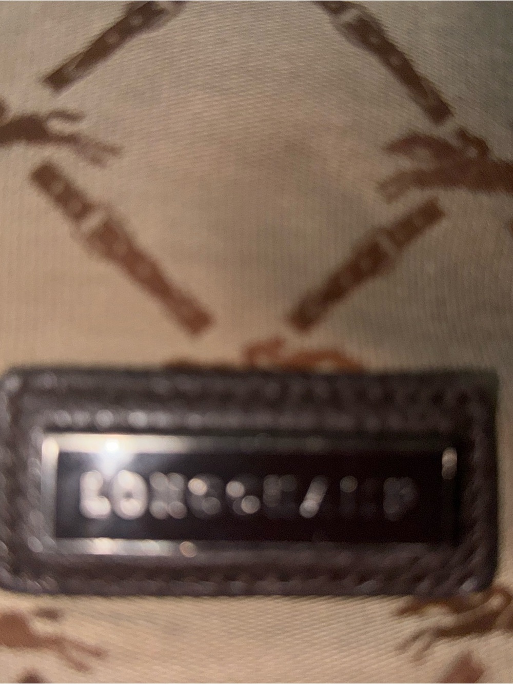 Longchamp Beige Canvas Shoulder Bag